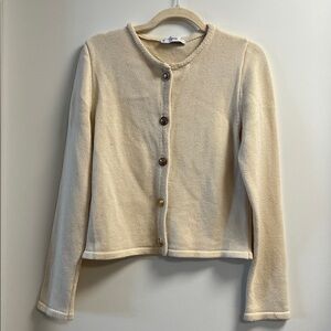 Mango Beige Knit Cardigan